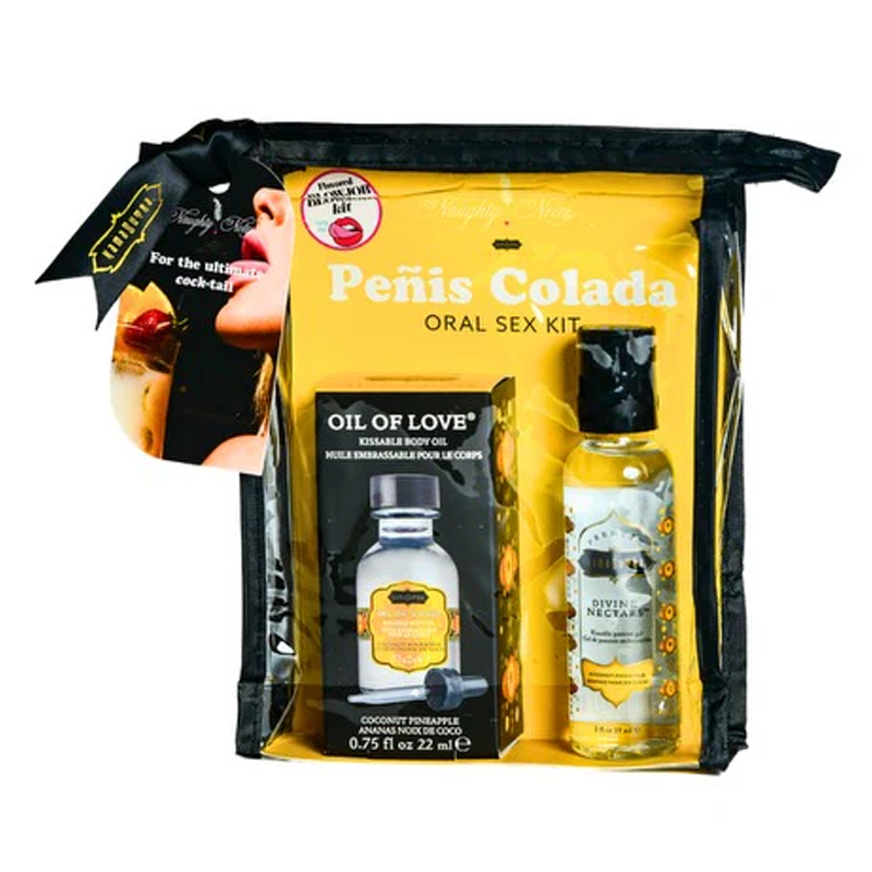 ORAL intimacy COCKTAIL KIT - male Colada (Coconut Pineapple) 2oz Divine Nectar / .75oz Oil of Love – Rechargeable, Discreet, Intimate Wellness Accessory – Quiet, Rechargeable, Waterproof, Couples & Solo Use, Discreet Intimate Wellness Accessory