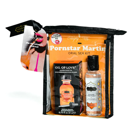 ORAL intimacy COCKTAIL KIT - Porn Star Martini (Tropical Mango) 2oz Divine Nectar / .75oz Oil of Love – Rechargeable, Discreet, Intimate Wellness Accessory – Quiet, Rechargeable, Waterproof, Couples & Solo Use, Discreet Intimate Wellness Accessory