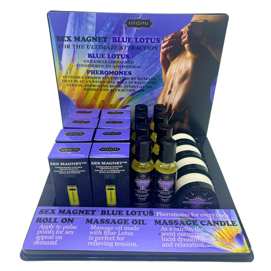 intimacy MAGNET Pheromone Blue Lotus Prepack Display – Rechargeable, Discreet, Intimate Wellness Accessory – Quiet, Rechargeable, Waterproof, Couples & Solo Use, Discreet Intimate Wellness Accessory