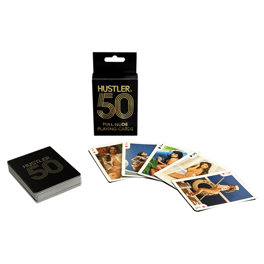 Hustler 50 - Full Nude Playing Cards – Rechargeable, Discreet, Intimate Wellness Accessory – Quiet, Rechargeable, Waterproof, Couples & Solo Use, Discreet Intimate Wellness Accessory