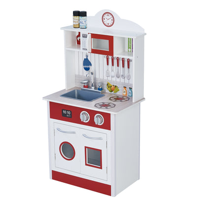 Teamson Kids Red Wooden Play Kitchen & Accessories – Rechargeable, Discreet, Intimate Wellness Accessory – Quiet, Rechargeable, Waterproof, Couples & Solo Use, Discreet Intimate Wellness Accessory