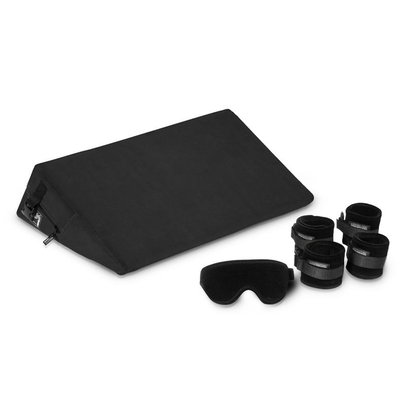 Black Label Wedge Male Packaging W/Cuffs Black – Rechargeable, Discreet, Intimate Wellness Accessory – Quiet, Rechargeable, Waterproof, Couples & Solo Use, Discreet Intimate Wellness Accessory