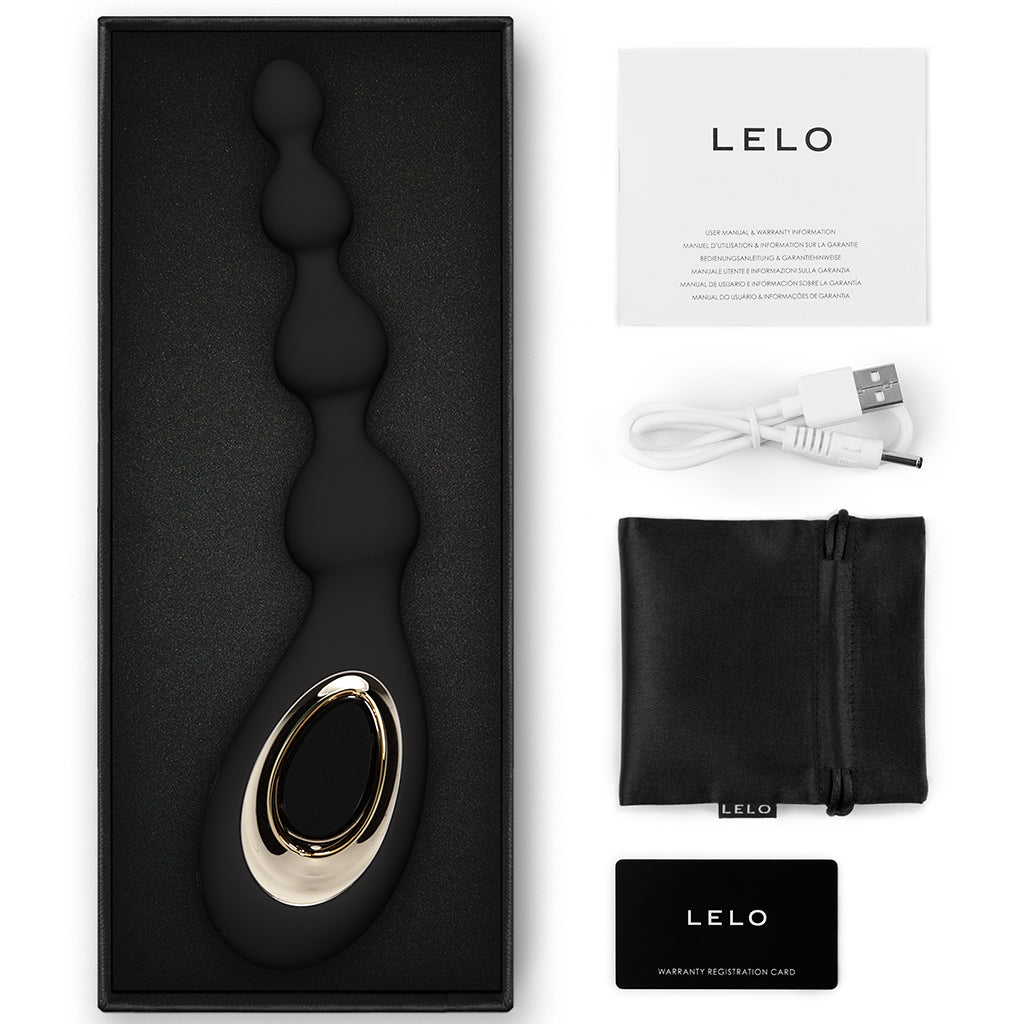 SORAYA Beads Black – Rechargeable, Discreet, Intimate Wellness Accessory – Quiet, Rechargeable, Waterproof, Couples & Solo Use, Discreet Intimate Wellness Accessory