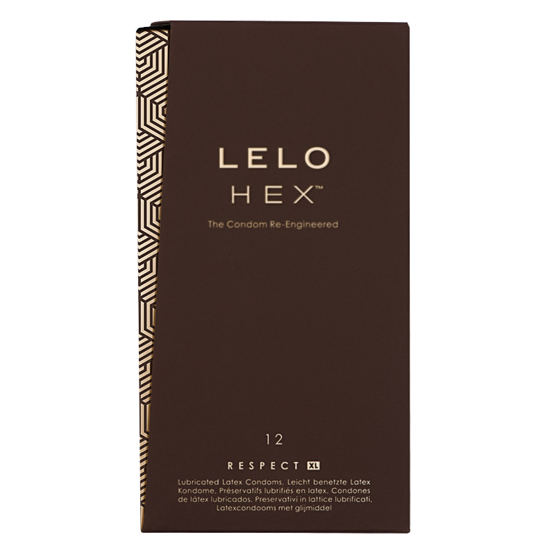 HEX Respect XL Condoms, 12 Pack – Rechargeable, Discreet, Intimate Wellness Accessory – Quiet, Rechargeable, Waterproof, Couples & Solo Use, Discreet Intimate Wellness Accessory