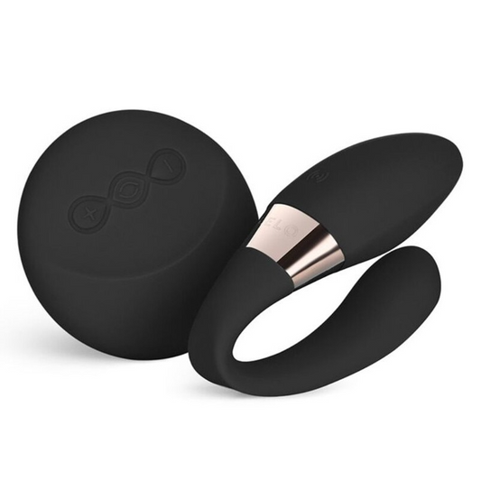 TIANI DUO Vibrating Couples Massager, Black – Rechargeable, Discreet, Intimate Wellness Accessory – Quiet, Rechargeable, Waterproof, Couples & Solo Use, Discreet Intimate Wellness Accessory