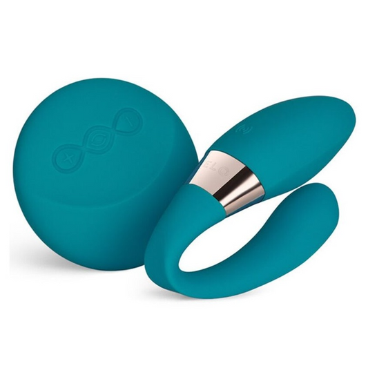 TIANI DUO Vibrating Couples Massager, Ocean Blue – Rechargeable, Discreet, Intimate Wellness Accessory – Quiet, Rechargeable, Waterproof, Couples & Solo Use, Discreet Intimate Wellness Accessory