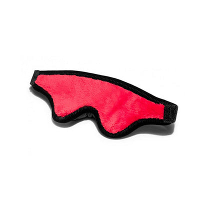 Black Label Loveblind Plush Blindfold Fluffy Red – Rechargeable, Discreet, Intimate Wellness Accessory – Quiet, Rechargeable, Waterproof, Couples & Solo Use, Discreet Intimate Wellness Accessory