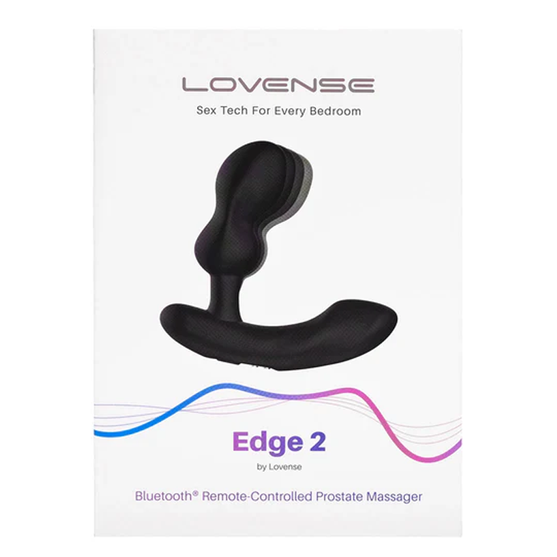 EDGE 2 BLUETOOTH PROSTATE MASSAGER - BLACK – Rechargeable, Discreet, Intimate Wellness Accessory – Quiet, Rechargeable, Waterproof, Couples & Solo Use, Discreet Intimate Wellness Accessory