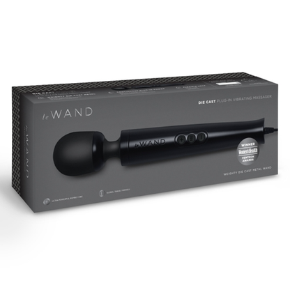 Die Cast Plug-In Vibrating Massager - Black – Rechargeable, Discreet, Intimate Wellness Accessory – Quiet, Rechargeable, Waterproof, Couples & Solo Use, Discreet Intimate Wellness Accessory