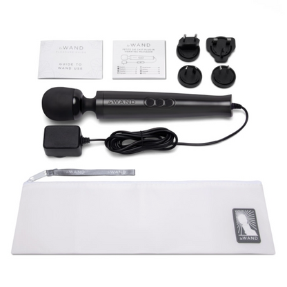 Die Cast Plug-In Vibrating Massager - Black – Rechargeable, Discreet, Intimate Wellness Accessory – Quiet, Rechargeable, Waterproof, Couples & Solo Use, Discreet Intimate Wellness Accessory