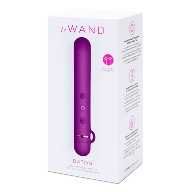 Baton - Dark Cherry – Rechargeable, Discreet, Intimate Wellness Accessory – Quiet, Rechargeable, Waterproof, Couples & Solo Use, Discreet Intimate Wellness Accessory