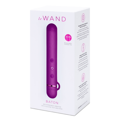 Baton - Dark Cherry – Rechargeable, Discreet, Intimate Wellness Accessory – Quiet, Rechargeable, Waterproof, Couples & Solo Use, Discreet Intimate Wellness Accessory