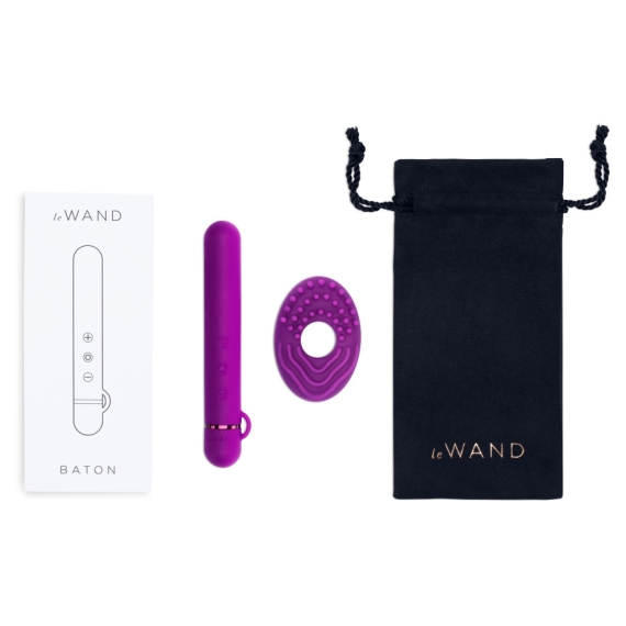 Baton - Dark Cherry – Rechargeable, Discreet, Intimate Wellness Accessory – Quiet, Rechargeable, Waterproof, Couples & Solo Use, Discreet Intimate Wellness Accessory