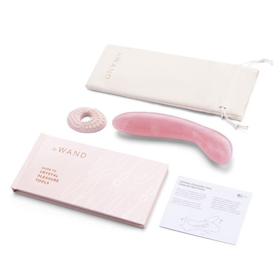 Crystal G Wand - Rose Quartz – Rechargeable, Discreet, Intimate Wellness Accessory – Quiet, Rechargeable, Waterproof, Couples & Solo Use, Discreet Intimate Wellness Accessory