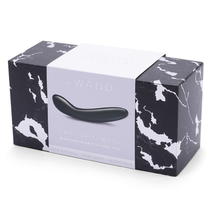 Crystal G Wand - Black Obsidian – Rechargeable, Discreet, Intimate Wellness Accessory – Quiet, Rechargeable, Waterproof, Couples & Solo Use, Discreet Intimate Wellness Accessory