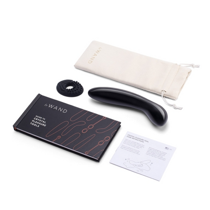 Crystal G Wand - Black Obsidian – Rechargeable, Discreet, Intimate Wellness Accessory – Quiet, Rechargeable, Waterproof, Couples & Solo Use, Discreet Intimate Wellness Accessory