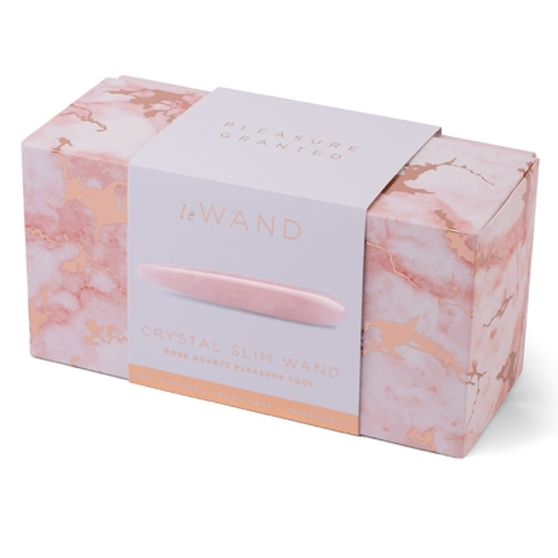 Crystal Slim Wand - Rose Quartz – Rechargeable, Discreet, Intimate Wellness Accessory – Quiet, Rechargeable, Waterproof, Couples & Solo Use, Discreet Intimate Wellness Accessory