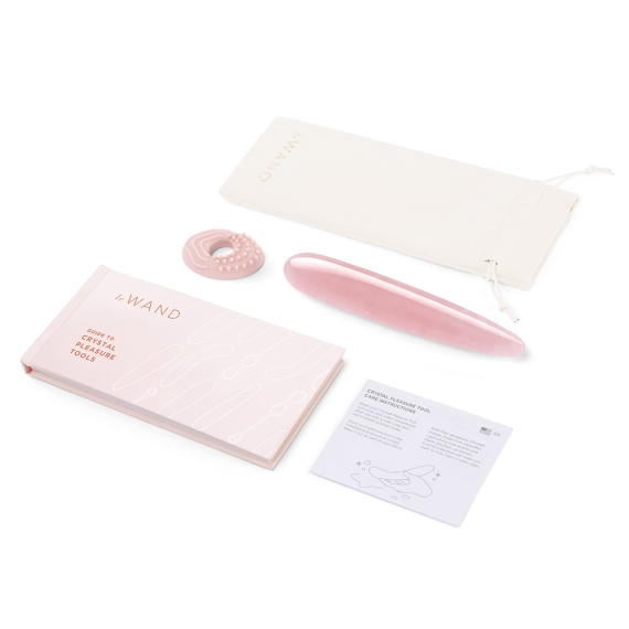 Crystal Slim Wand - Rose Quartz – Rechargeable, Discreet, Intimate Wellness Accessory – Quiet, Rechargeable, Waterproof, Couples & Solo Use, Discreet Intimate Wellness Accessory