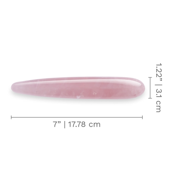 Crystal Slim Wand - Rose Quartz – Rechargeable, Discreet, Intimate Wellness Accessory – Quiet, Rechargeable, Waterproof, Couples & Solo Use, Discreet Intimate Wellness Accessory