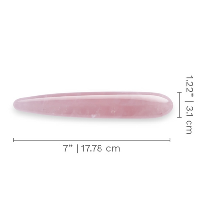 Crystal Slim Wand - Rose Quartz – Rechargeable, Discreet, Intimate Wellness Accessory – Quiet, Rechargeable, Waterproof, Couples & Solo Use, Discreet Intimate Wellness Accessory