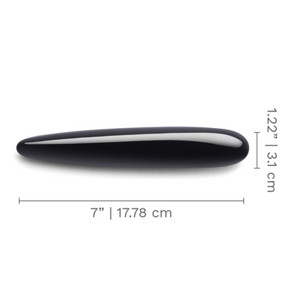 Crystal Slim Wand - Black Obsidian – Rechargeable, Discreet, Intimate Wellness Accessory – Quiet, Rechargeable, Waterproof, Couples & Solo Use, Discreet Intimate Wellness Accessory