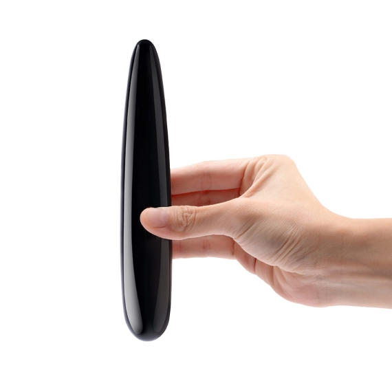 Crystal Slim Wand - Black Obsidian – Rechargeable, Discreet, Intimate Wellness Accessory – Quiet, Rechargeable, Waterproof, Couples & Solo Use, Discreet Intimate Wellness Accessory