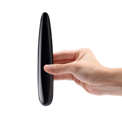 Crystal Slim Wand - Black Obsidian – Rechargeable, Discreet, Intimate Wellness Accessory – Quiet, Rechargeable, Waterproof, Couples & Solo Use, Discreet Intimate Wellness Accessory