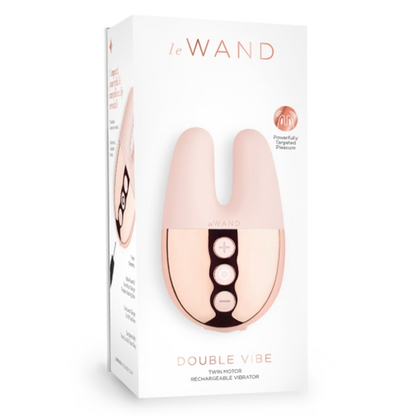 Double Vibe - Rose Gold – Rechargeable, Discreet, Intimate Wellness Accessory – Quiet, Rechargeable, Waterproof, Couples & Solo Use, Discreet Intimate Wellness Accessory
