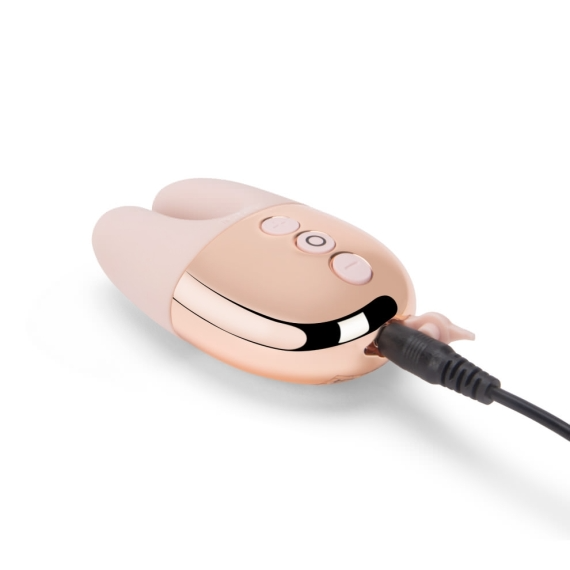 Double Vibe - Rose Gold – Rechargeable, Discreet, Intimate Wellness Accessory – Quiet, Rechargeable, Waterproof, Couples & Solo Use, Discreet Intimate Wellness Accessory