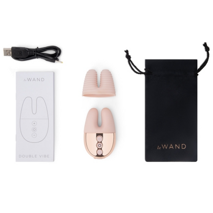 Double Vibe - Rose Gold – Rechargeable, Discreet, Intimate Wellness Accessory – Quiet, Rechargeable, Waterproof, Couples & Solo Use, Discreet Intimate Wellness Accessory