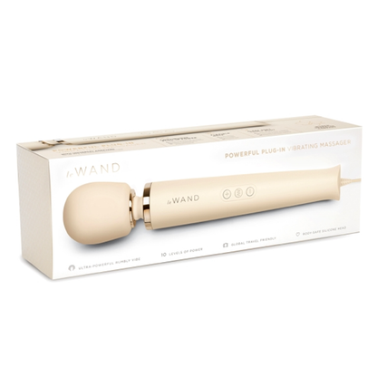 Plug-In Vibrating Massager - Cream – Rechargeable, Discreet, Intimate Wellness Accessory – Quiet, Rechargeable, Waterproof, Couples & Solo Use, Discreet Intimate Wellness Accessory