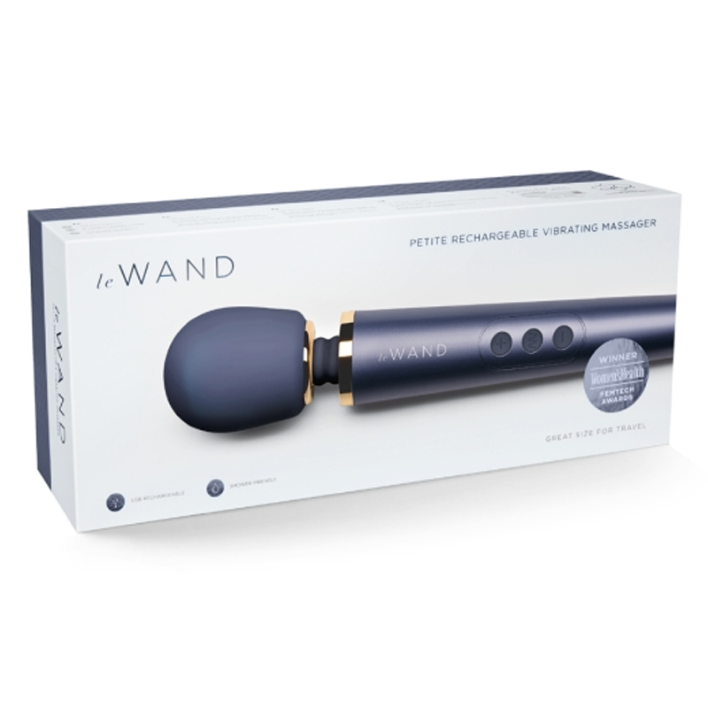Petite Rechargeable Massager - Navy – Rechargeable, Discreet, Intimate Wellness Accessory – Quiet, Rechargeable, Waterproof, Couples & Solo Use, Discreet Intimate Wellness Accessory