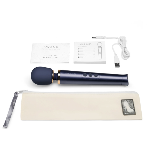 Petite Rechargeable Massager - Navy – Rechargeable, Discreet, Intimate Wellness Accessory – Quiet, Rechargeable, Waterproof, Couples & Solo Use, Discreet Intimate Wellness Accessory