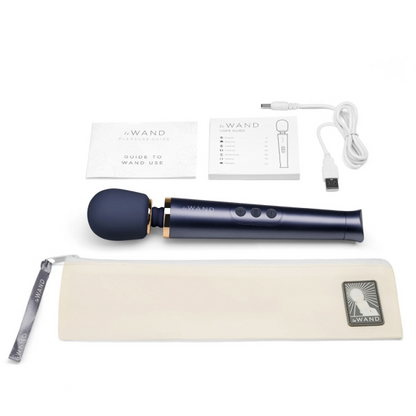Petite Rechargeable Massager - Navy – Rechargeable, Discreet, Intimate Wellness Accessory – Quiet, Rechargeable, Waterproof, Couples & Solo Use, Discreet Intimate Wellness Accessory
