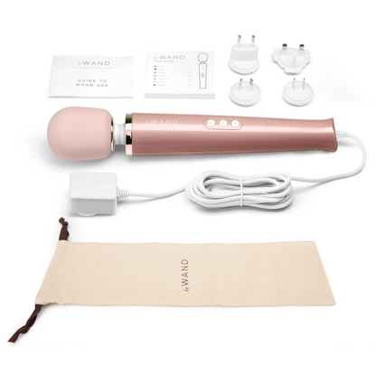 Plug-In Vibrating Massager - Rose Gold – Rechargeable, Discreet, Intimate Wellness Accessory – Quiet, Rechargeable, Waterproof, Couples & Solo Use, Discreet Intimate Wellness Accessory