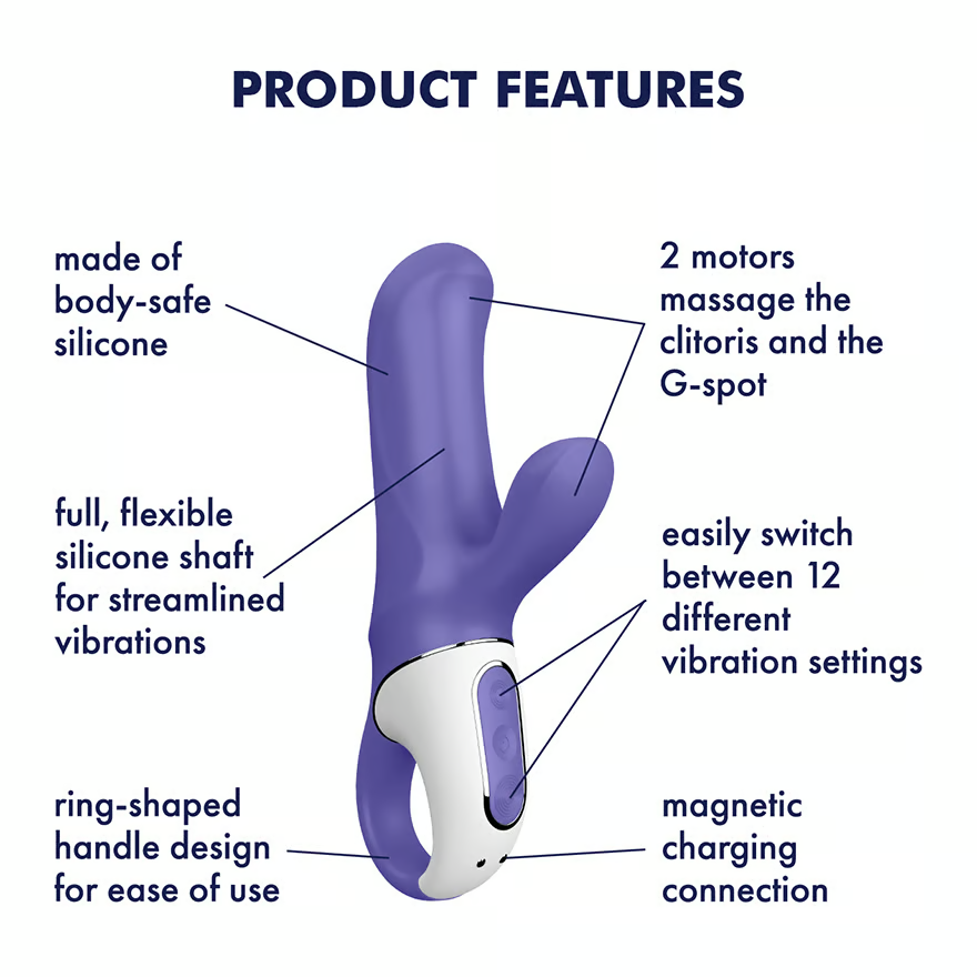Magic Bunny – Rechargeable, Discreet, Intimate Wellness Accessory – Quiet, Rechargeable, Waterproof, Couples & Solo Use, Discreet Intimate Wellness Accessory
