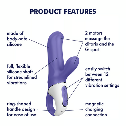 Magic Bunny – Rechargeable, Discreet, Intimate Wellness Accessory – Quiet, Rechargeable, Waterproof, Couples & Solo Use, Discreet Intimate Wellness Accessory