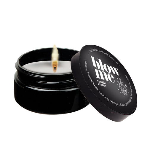 Blow Me - Naughty Mini Massage Candle – Rechargeable, Discreet, Intimate Wellness Accessory – Quiet, Rechargeable, Waterproof, Couples & Solo Use, Discreet Intimate Wellness Accessory