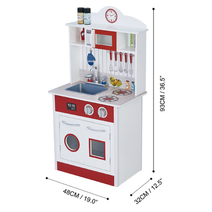 Teamson Kids Red Wooden Play Kitchen & Accessories – Rechargeable, Discreet, Intimate Wellness Accessory – Quiet, Rechargeable, Waterproof, Couples & Solo Use, Discreet Intimate Wellness Accessory