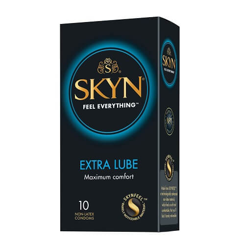 Mates SKYN Extra Lubricated Non Latex Condoms 10 Pack – Rechargeable, Discreet, Intimate Wellness Accessory – Quiet, Rechargeable, Waterproof, Couples & Solo Use, Discreet Intimate Wellness Accessory