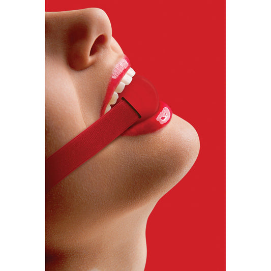 Ouch! Elastic Ball Gag - Red * – Rechargeable, Discreet, Intimate Wellness Accessory – Quiet, Rechargeable, Waterproof, Couples & Solo Use, Discreet Intimate Wellness Accessory
