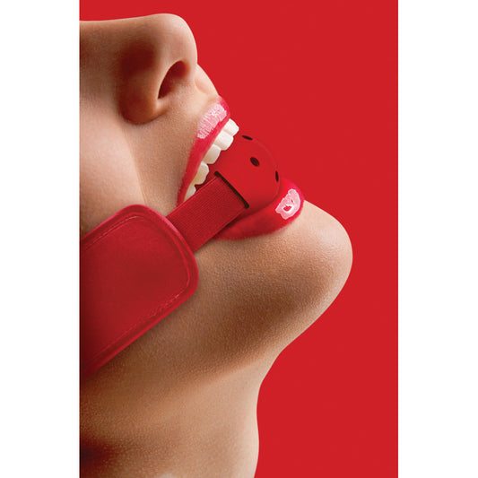 Ouch! Brace Ball Gag - Red * – Rechargeable, Discreet, Intimate Wellness Accessory – Quiet, Rechargeable, Waterproof, Couples & Solo Use, Discreet Intimate Wellness Accessory