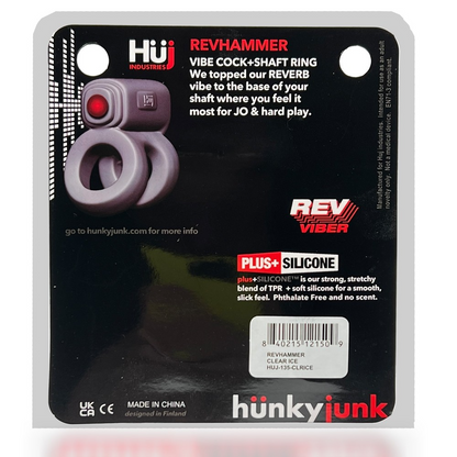 REVHAMMER, shaft vibe ring, CLEAR ICE w/ Blue Vibe – Rechargeable, Discreet, Intimate Wellness Accessory – Quiet, Rechargeable, Waterproof, Couples & Solo Use, Discreet Intimate Wellness Accessory