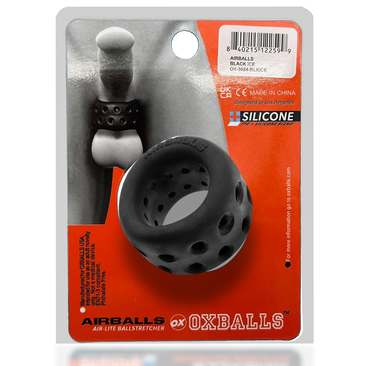 AIRBALLS, air-lite ballstretcher, BLACK ICE – Rechargeable, Discreet, Intimate Wellness Accessory – Quiet, Rechargeable, Waterproof, Couples & Solo Use, Discreet Intimate Wellness Accessory