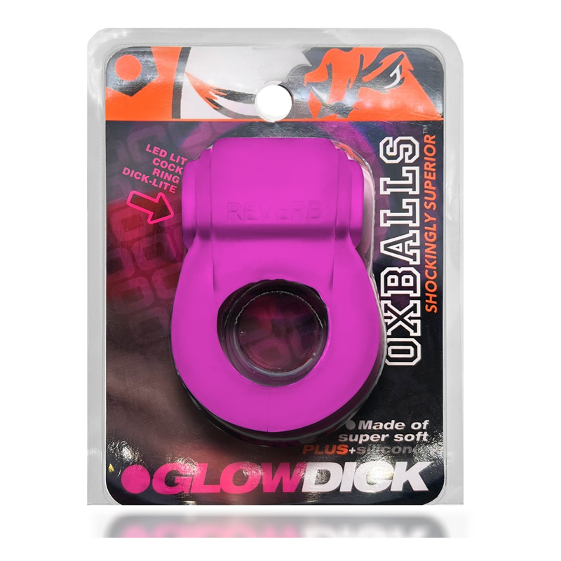 GLOWDICK, cockring with LED, PINK ICE – Rechargeable, Discreet, Intimate Wellness Accessory – Quiet, Rechargeable, Waterproof, Couples & Solo Use, Discreet Intimate Wellness Accessory