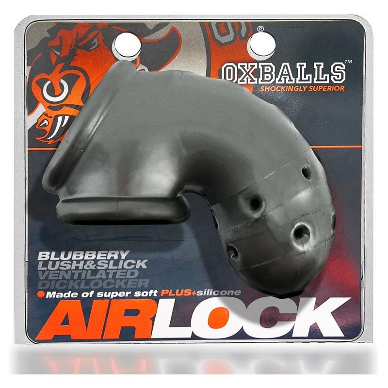 AIRLOCK, air-lite vented chastity, STEEL – Rechargeable, Discreet, Intimate Wellness Accessory – Quiet, Rechargeable, Waterproof, Couples & Solo Use, Discreet Intimate Wellness Accessory