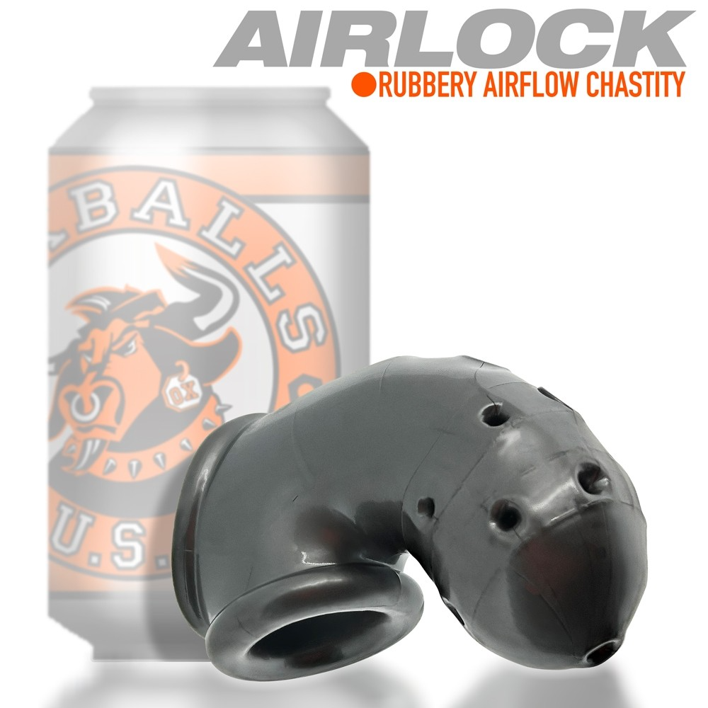 AIRLOCK, air-lite vented chastity, STEEL – Rechargeable, Discreet, Intimate Wellness Accessory – Quiet, Rechargeable, Waterproof, Couples & Solo Use, Discreet Intimate Wellness Accessory