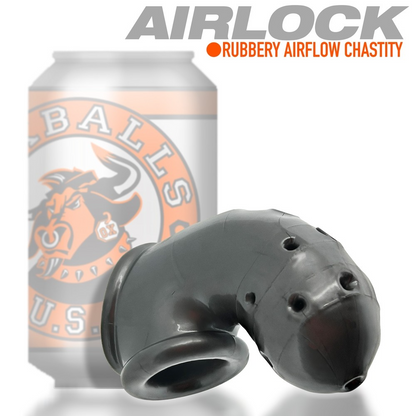 AIRLOCK, air-lite vented chastity, STEEL – Rechargeable, Discreet, Intimate Wellness Accessory – Quiet, Rechargeable, Waterproof, Couples & Solo Use, Discreet Intimate Wellness Accessory