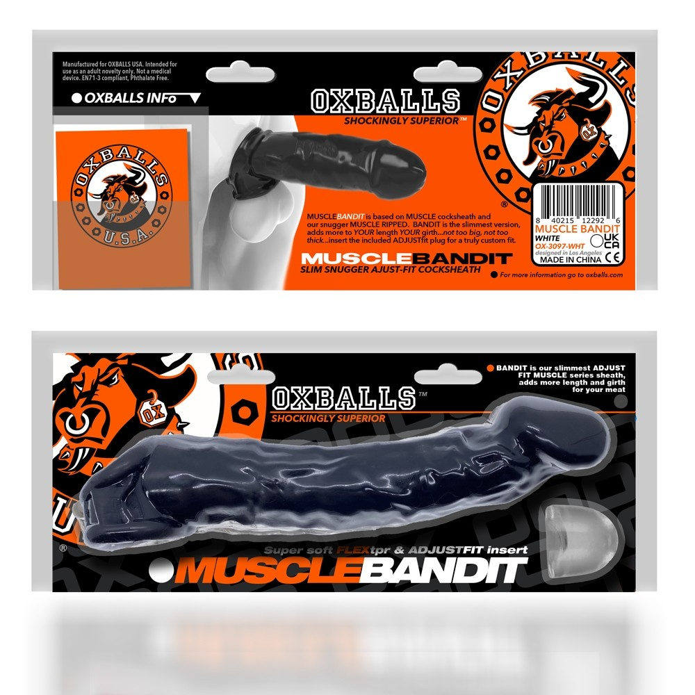 MUSCLE BANDIT, slimmest muscle cocksheath, BLACK – Rechargeable, Discreet, Intimate Wellness Accessory – Quiet, Rechargeable, Waterproof, Couples & Solo Use, Discreet Intimate Wellness Accessory