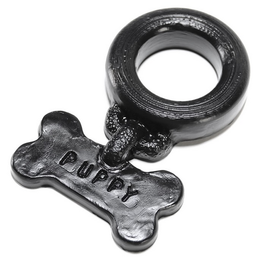 PUPPY, cockring, BLACK – Rechargeable, Discreet, Intimate Wellness Accessory – Quiet, Rechargeable, Waterproof, Couples & Solo Use, Discreet Intimate Wellness Accessory